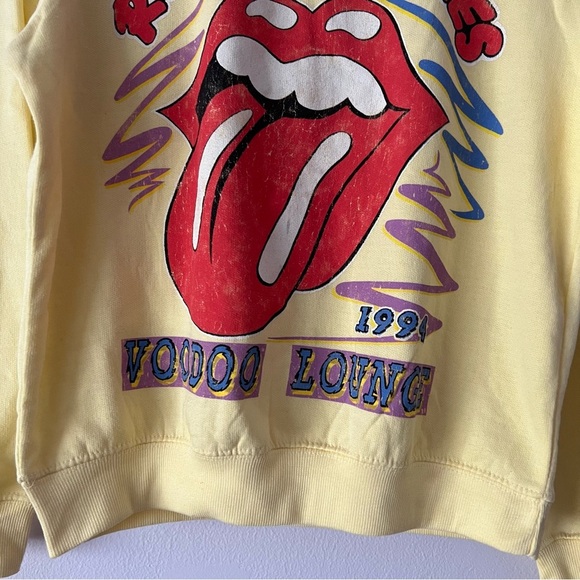 NWT The Rolling Stones Voodoo Lounge 1994 Band Yellow Graphic Crewneck - Picture 5 of 12